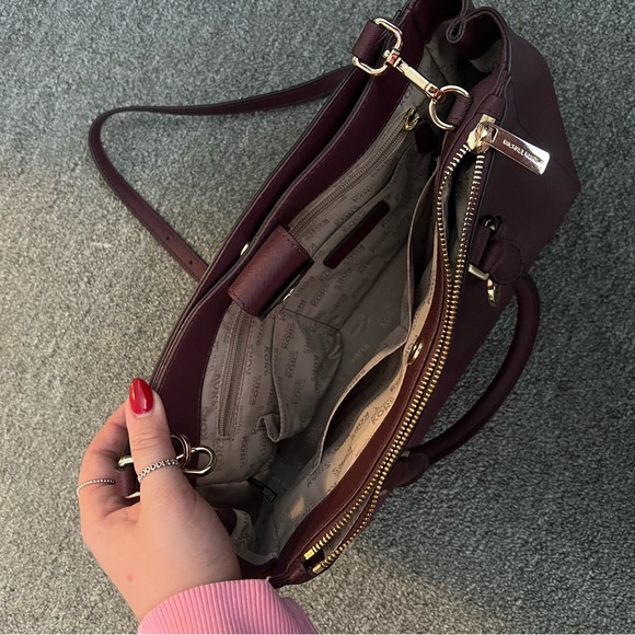 Michael Kors Purple Leather Satchel Medium - Picture 4 of 5